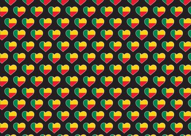 Love Benin flag Motif