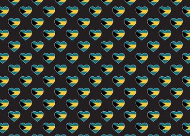 Love Bahamas flag Motif