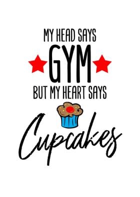 Gym And Cupcakes Wall Art