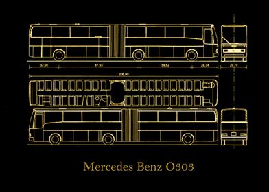 Mercedes Benz O303  gold