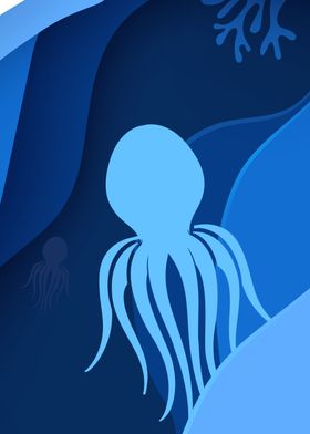 Octopus in the waterworld