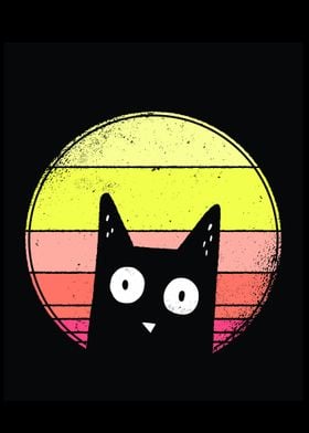 Funny Retro Cat