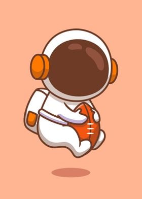 Kawaii Football Astronaut