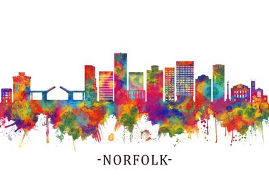 Norfolk Virginia Skyline Poster Print By Towseef Dar Displate