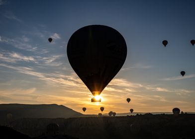 Sunrise in Hot Air Baloon 