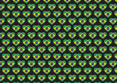 Love Brazil flag Motif