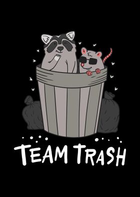 Raccoon Team Trash Kawaii 