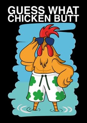 Funny Chicken Butt Poo