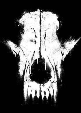 Wolf Skull Graffiti