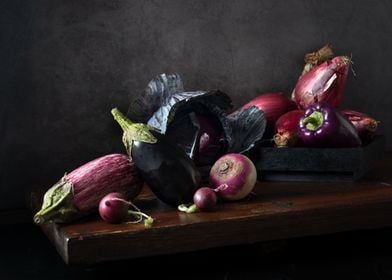 kitchen print eggplants