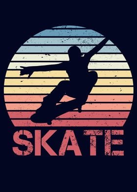 Skateboarding Skate Retro