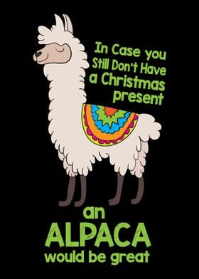 Christmas Alpaca  Funny L