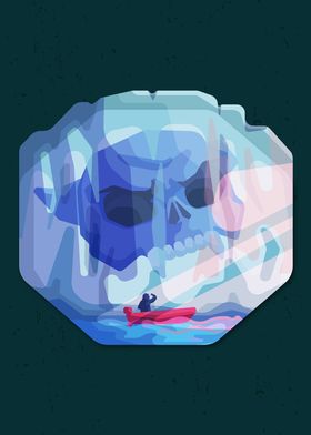 Giant Skull in the Glacier