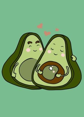 Avocado family Daddy Mommy