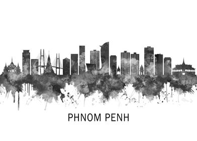 Phnom Penh Cambodia BW