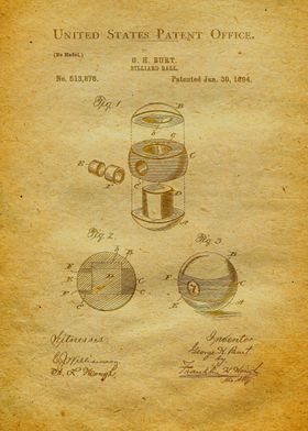 50 Billiard Ball Patent 1