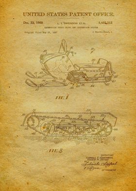 49 Snowmobile Patent 1969