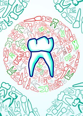 Teeth Tooth pattern doodle