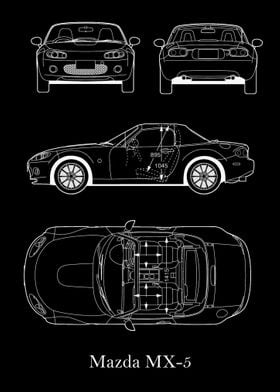 Mazda MX5 2009 Blueprint 
