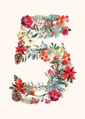 5 Five Floral Watercolor