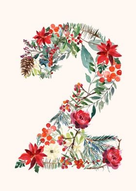 2 Two Floral Watercolor