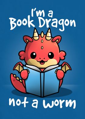 'Book dragon' Poster by NemiMakeit Fadda | Displate