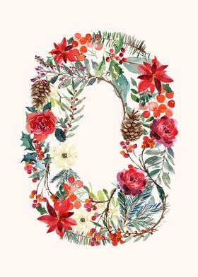 0 Zero Floral Watercolor