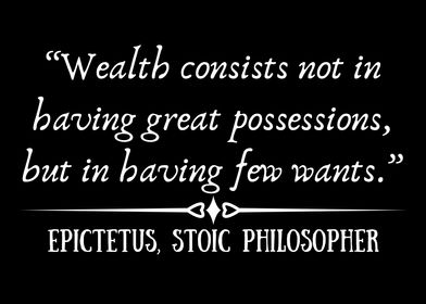 Epictetus Quote On Wealth