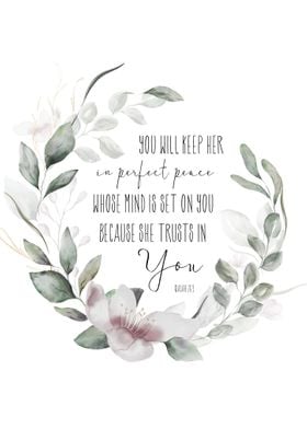 Perfect Peace Isaiah 26 3
