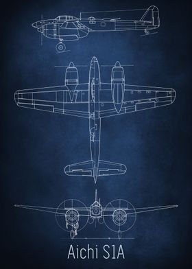 Aichi S1A Blueprint