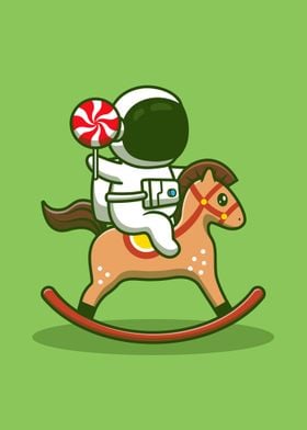 Kawaii Astronaut Horse