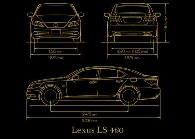 Lexus LS 460 2007 gold 