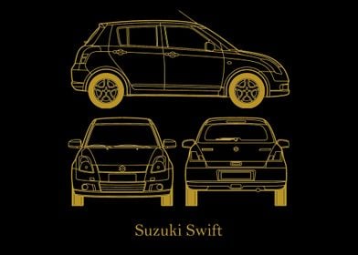 Suzuki Swift 2007 gold 