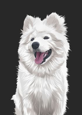 Samoyed Cute White Dog