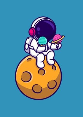 Kawaii Astronaut Ice Cream