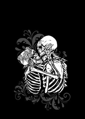 Skeleton Kiss Sugar Skull