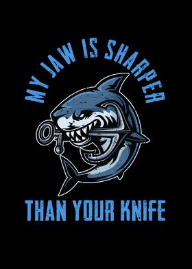 Shark jaw like knife