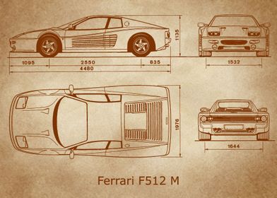 Ferrari F512 M 1994 old