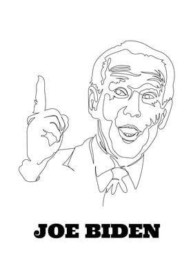 Drawing of of Joe Biden