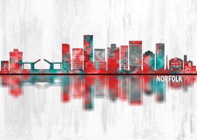 Norfolk Virginia Skyline Poster By Towseef Dar Displate