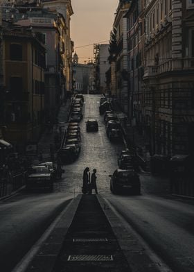 Rome Street Sunset