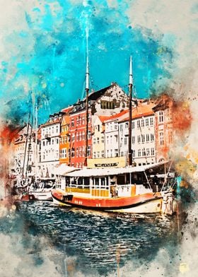 Copenhagen in Watercolor