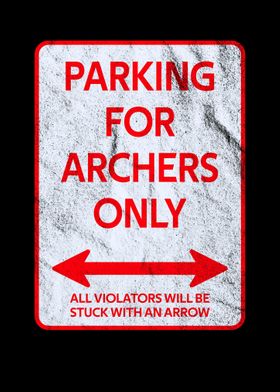 Parking sign archer