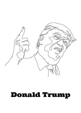 Continuous line of Trump