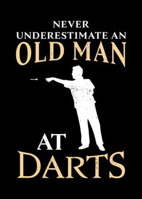 Gift Old Man Darts Funny