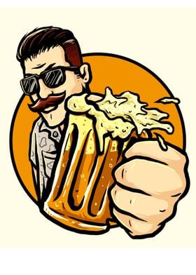 Beer drinking Man