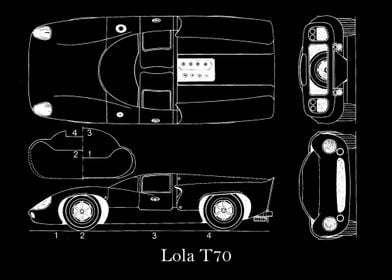 Lola T70 Blueprint 