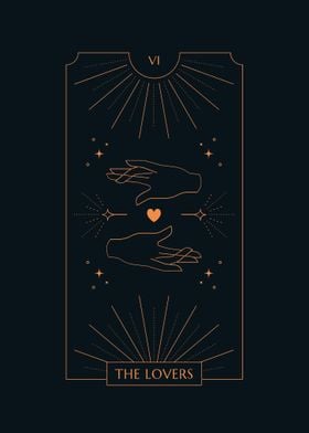 Dark Tarot Card THE LOVERS' Poster by SoulArt Shop | Displate