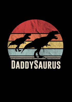 Retro Daddysaurus Dad Dino