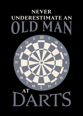 Old Man Darts Dartist Gift